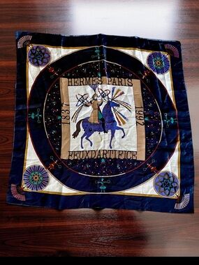 Hermes Paris FEUX D'ARTIFICE
1991 Carre Silk Scarf Hermès Paris Scarf  Vintage